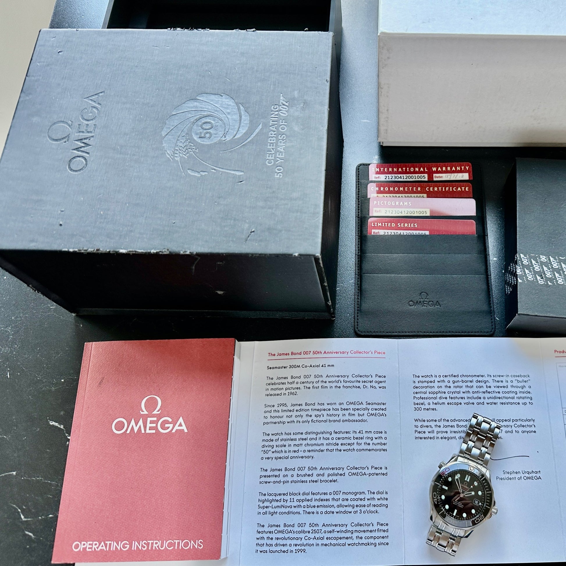 Omega 300M James Bond 50th Anniversary Limited 212.30.41.20.01.005    | Box & Papers | 2012