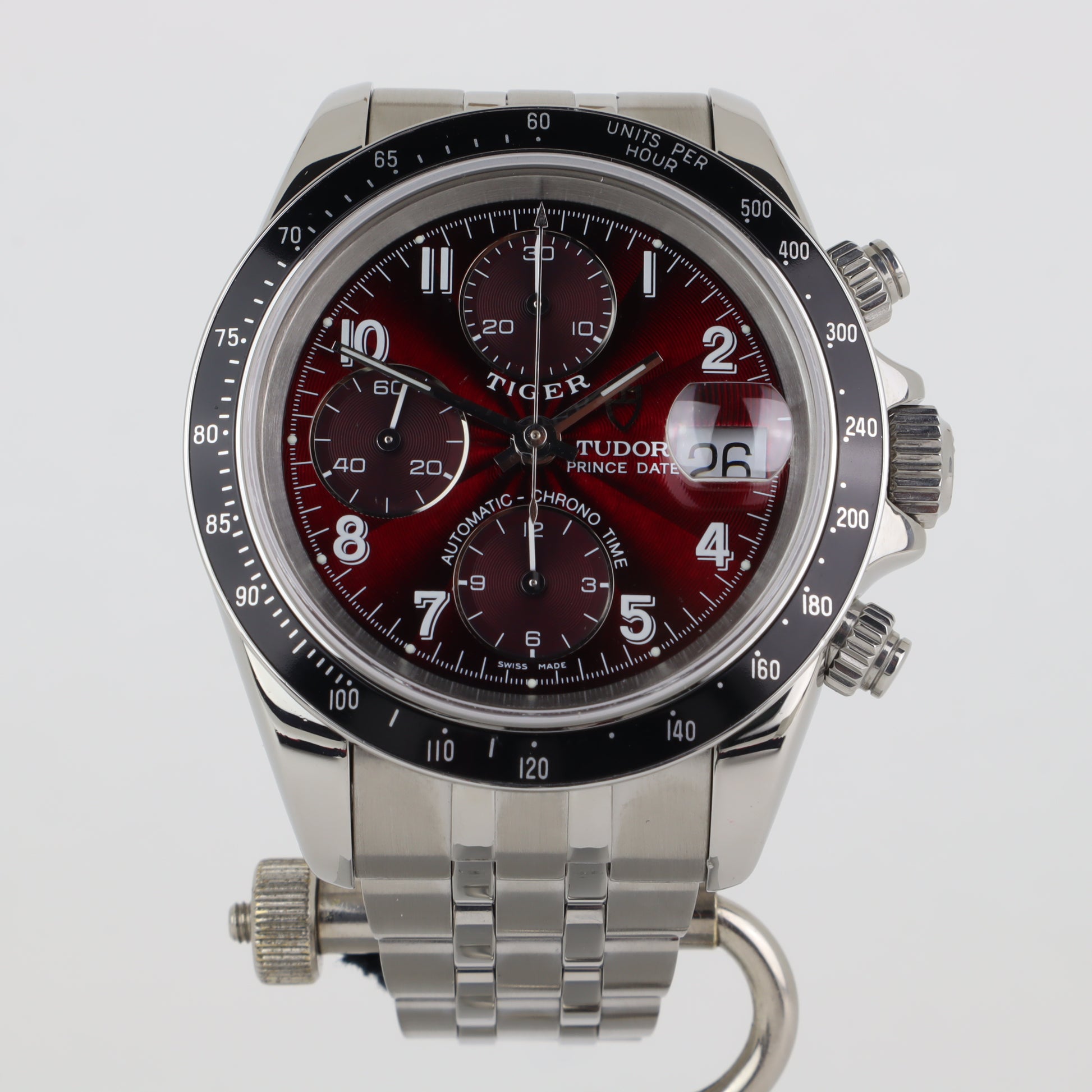 Tudor Prince Date Tiger Chrono Time 79260P  Oxblood / Bordeaux Red Dial   | 2001