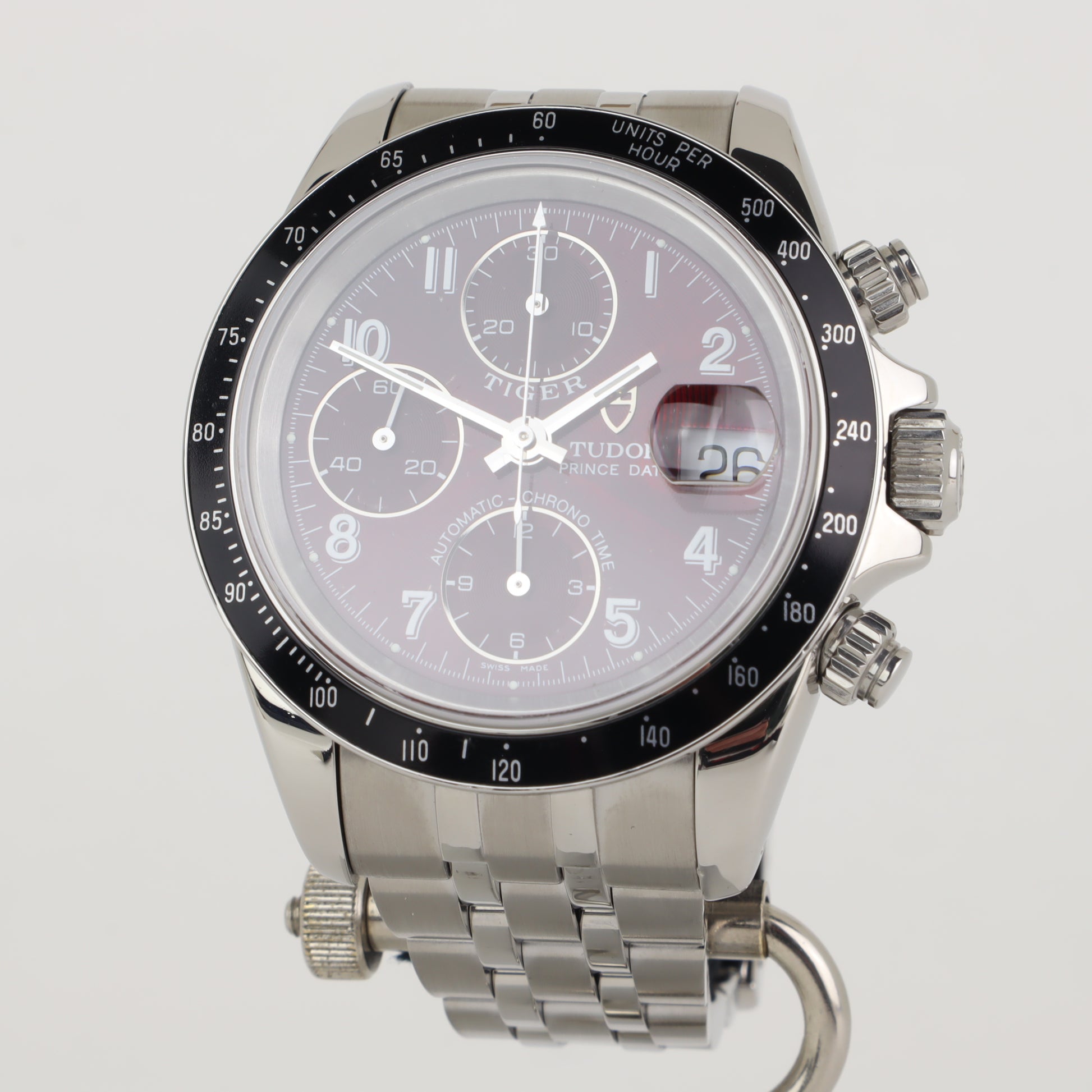 Tudor Prince Date Tiger Chrono Time 79260P  Oxblood / Bordeaux Red Dial   | 2001