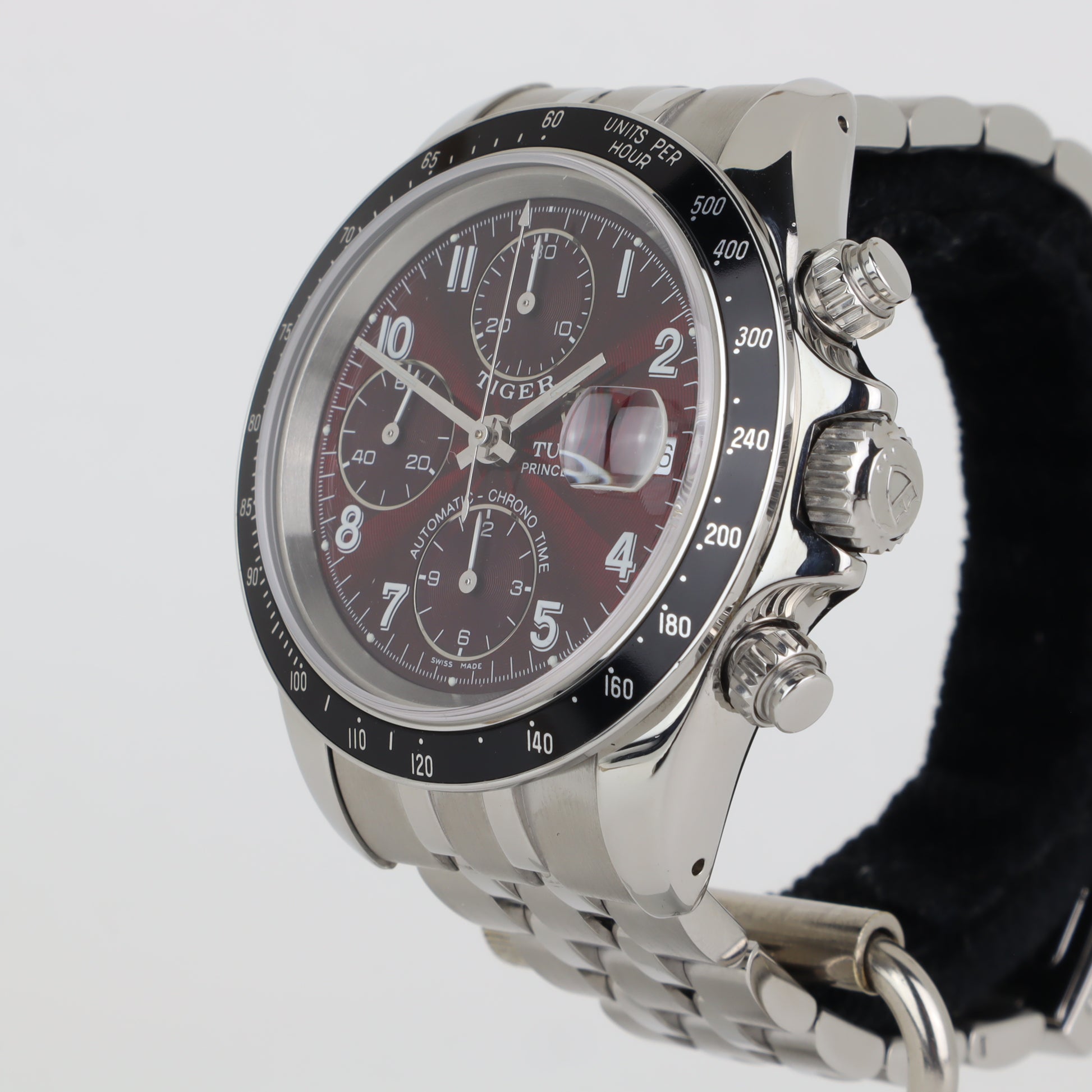 Tudor Prince Date Tiger Chrono Time 79260P  Oxblood / Bordeaux Red Dial   | 2001