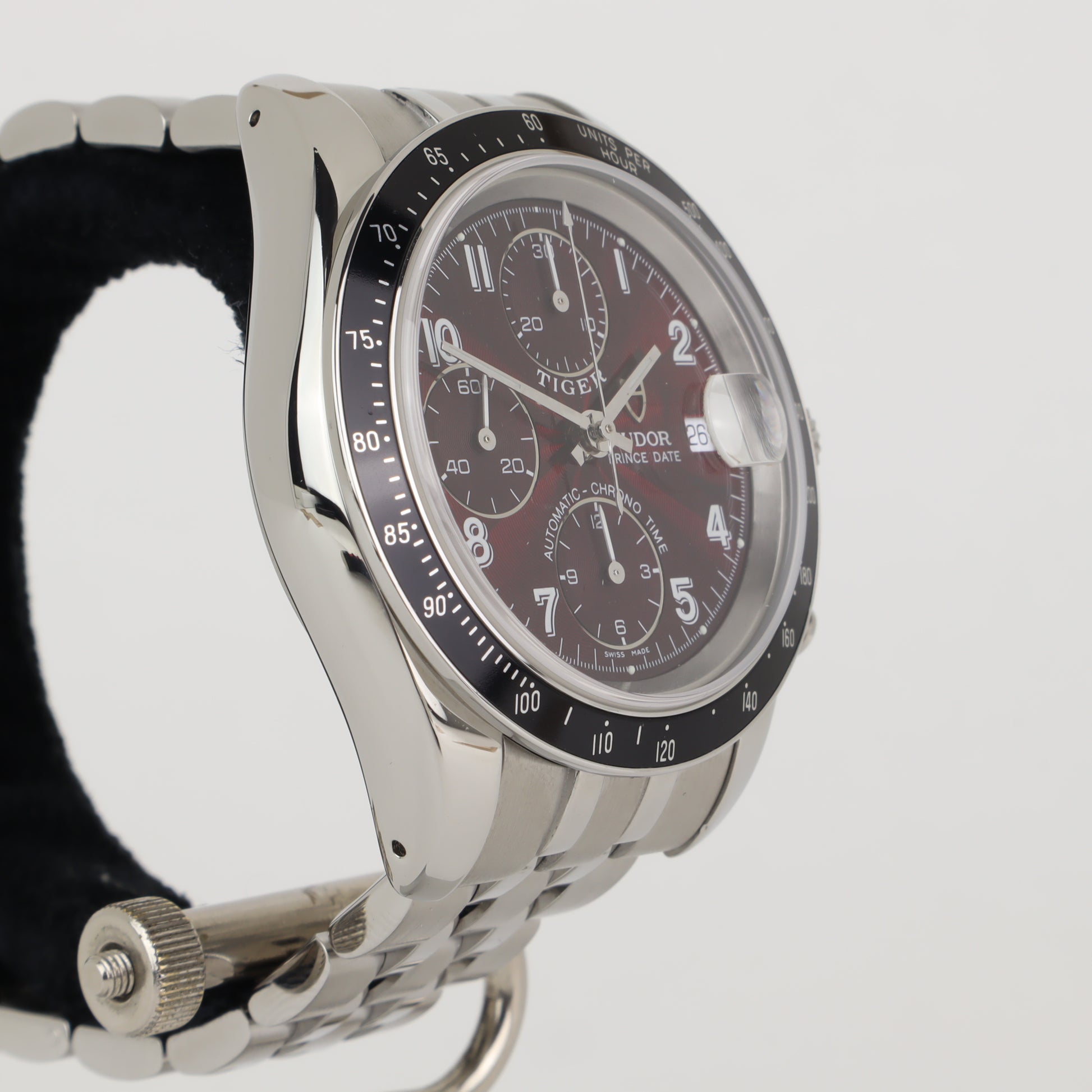 Tudor Prince Date Tiger Chrono Time 79260P  Oxblood / Bordeaux Red Dial   | 2001