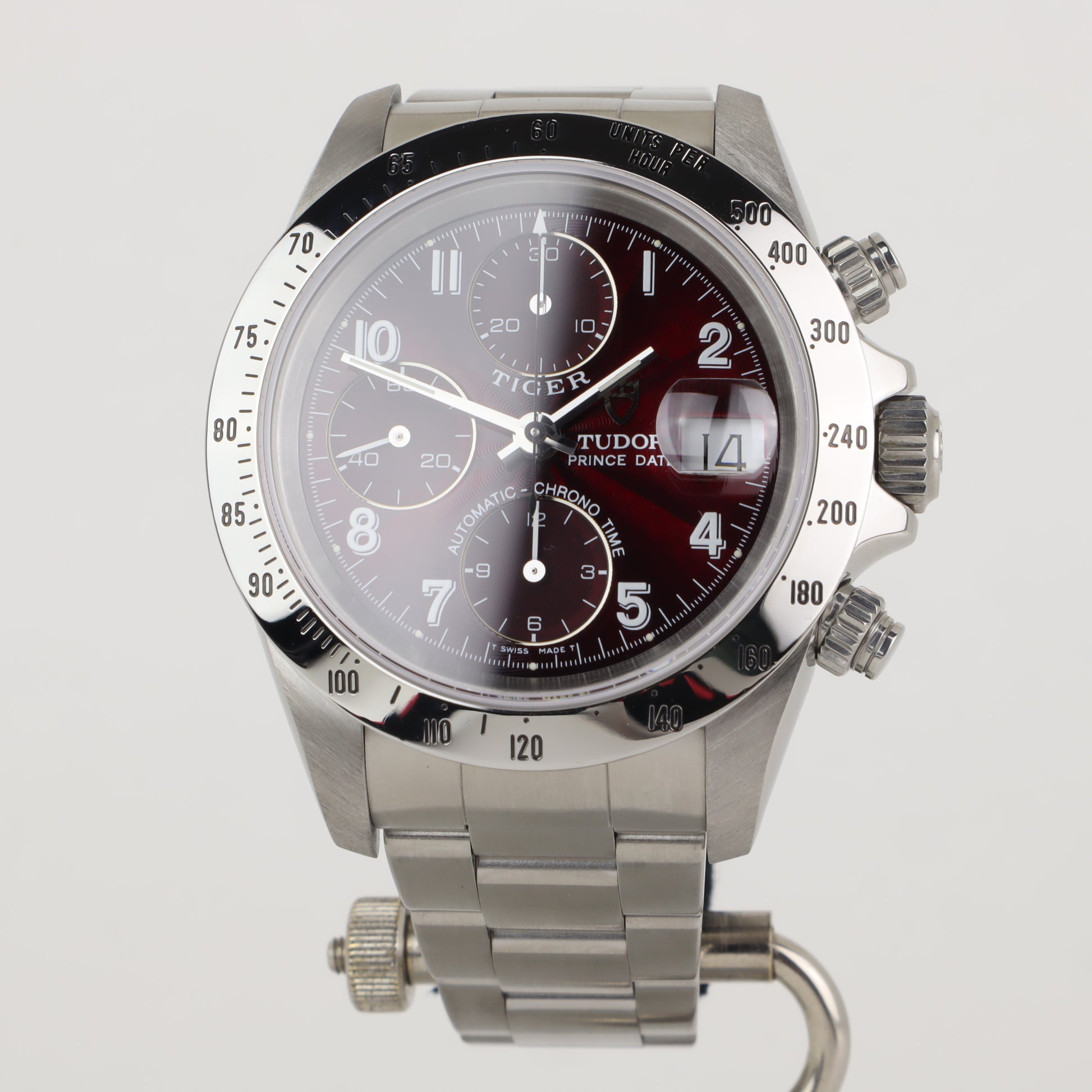 Tudor Prince Date Tiger Chrono Time 79280  Oxblood / Bordeaux Dial   | 1999