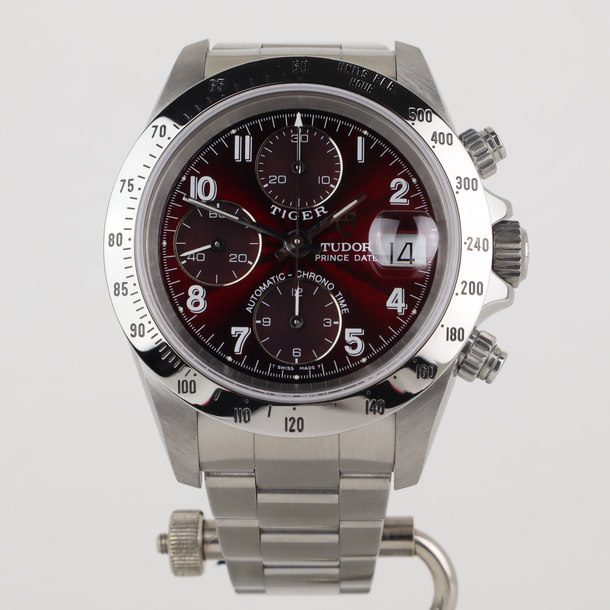 Tudor Prince Date Tiger Chrono Time 79280  Oxblood / Bordeaux Dial   | 1999