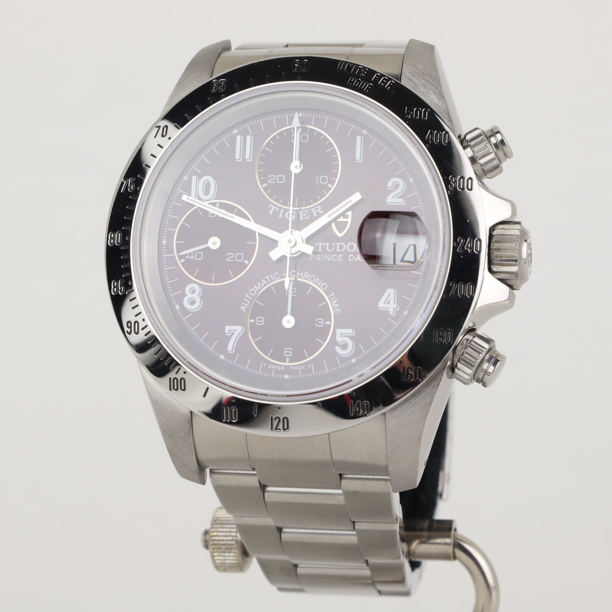 Tudor Prince Date Tiger Chrono Time 79280  Oxblood / Bordeaux Dial   | 1999