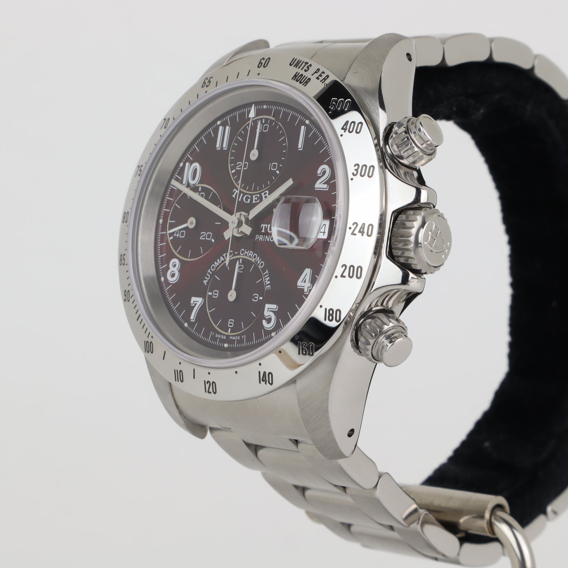 Tudor Prince Date Tiger Chrono Time 79280  Oxblood / Bordeaux Dial   | 1999