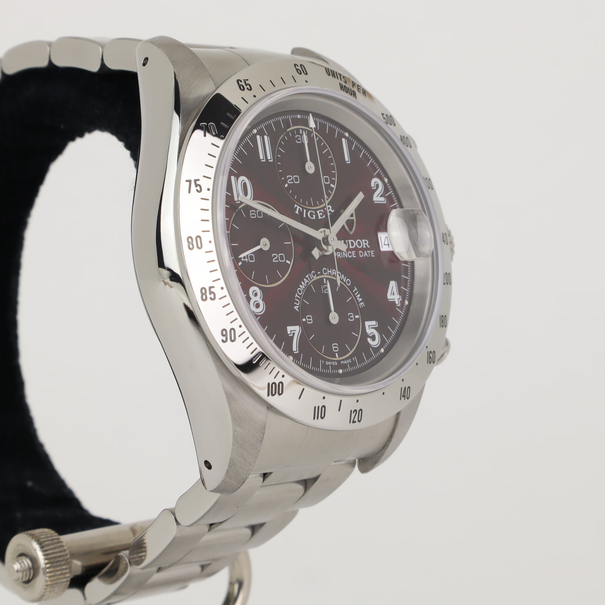 Tudor Prince Date Tiger Chrono Time 79280  Oxblood / Bordeaux Dial   | 1999