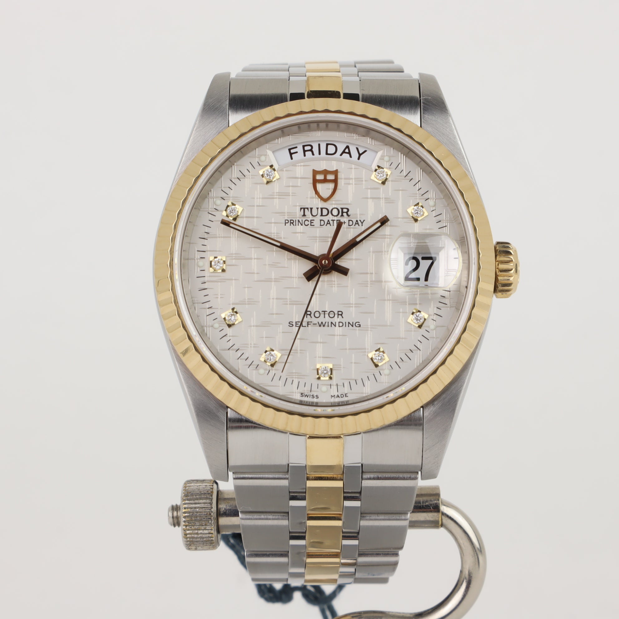 Tudor Prince Date + Day 76213 Diamond Dial   | Box & Papers | 2011