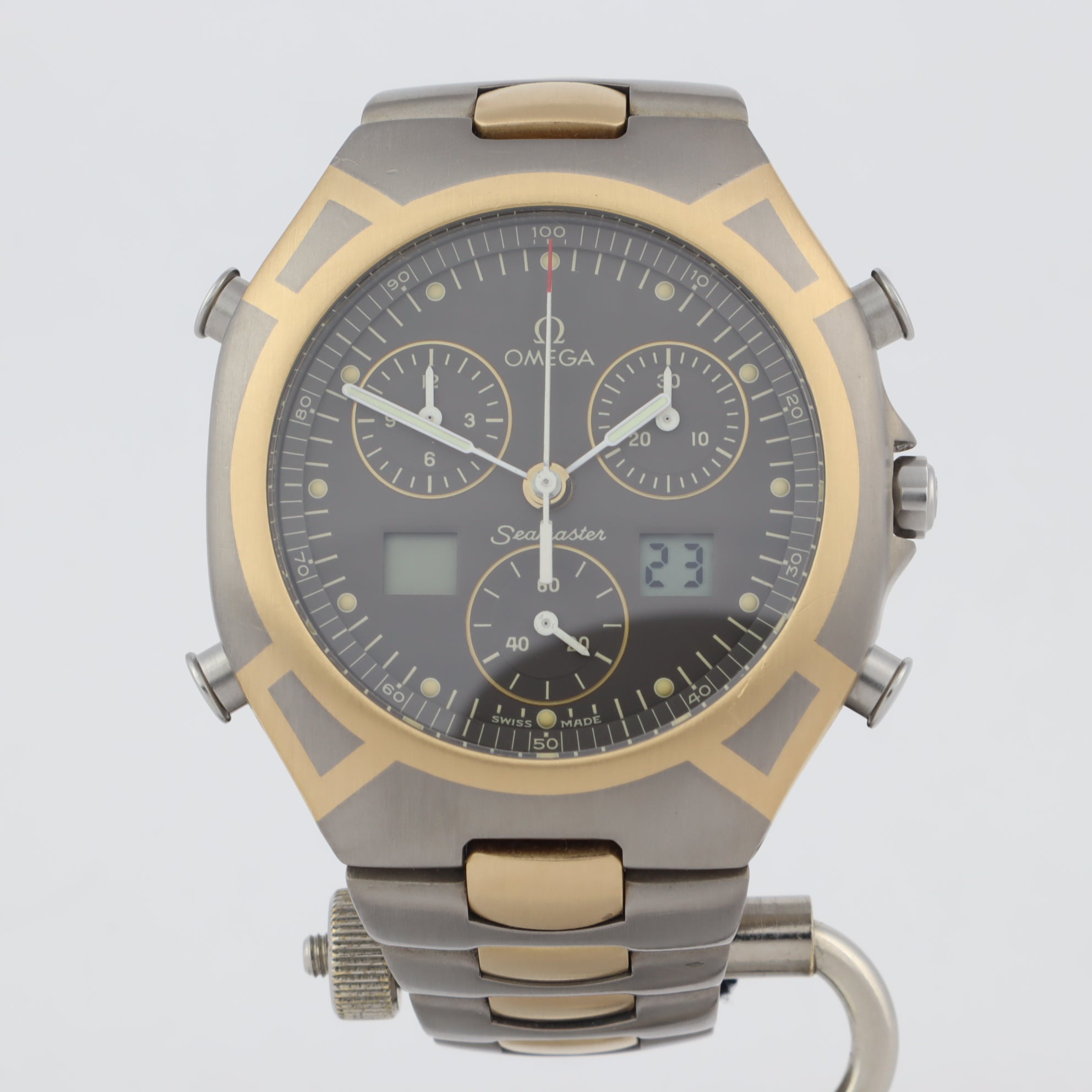 Omega Polaris Titane 1/100 Chronograph XL Titanium & 18K 386.1231     | 1991