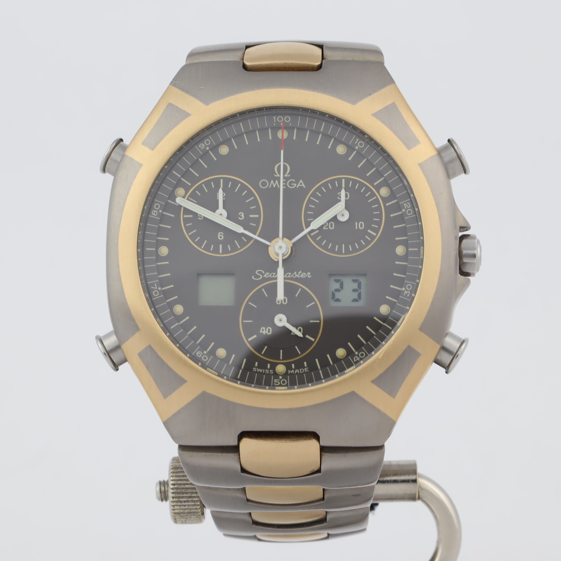 Omega Polaris Titane 1/100 Chronograph XL Titanium & 18K 386.1231     | 1991