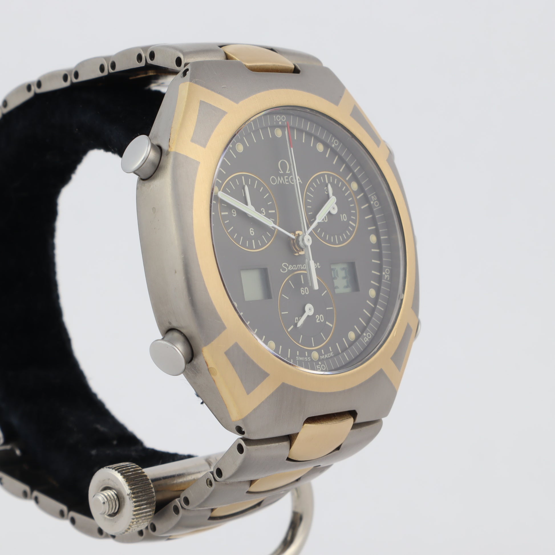 Omega Polaris Titane 1/100 Chronograph XL Titanium & 18K 386.1231     | 1991