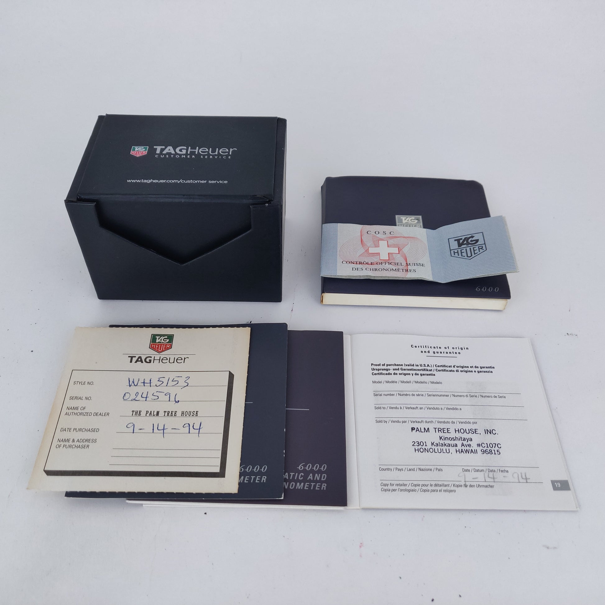 TAG Heuer 6000 WH5153    | Box & Papers | 1994