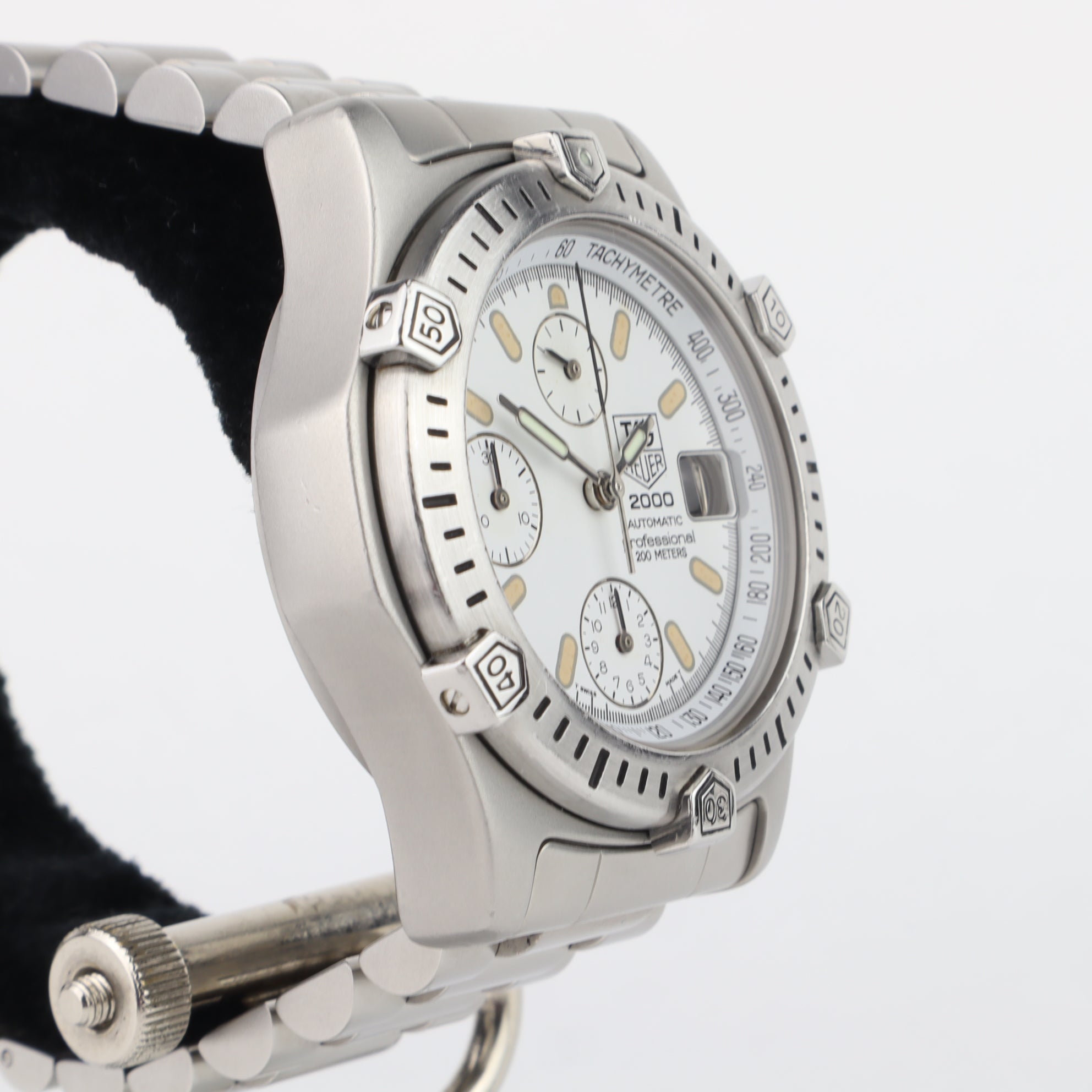 TAG Heuer 腕時計 TAG Heuer 2000 169.806 Chronograph White Automatic | Serviced