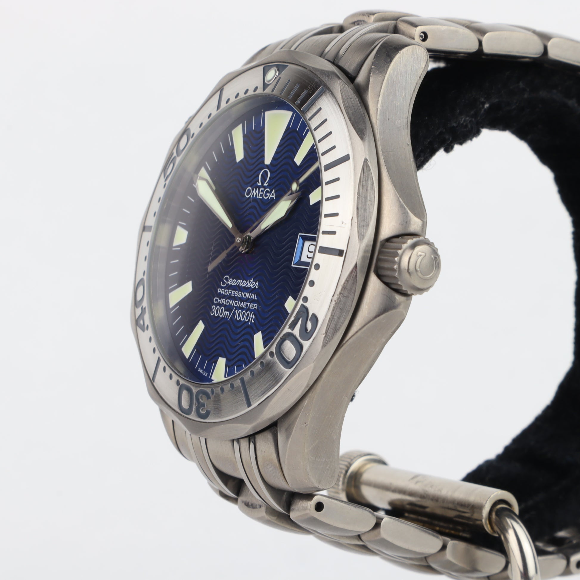 Omega Seamaster 300M 2231.80 Titanium 'Electric Blue'   | Box & Papers | 1999