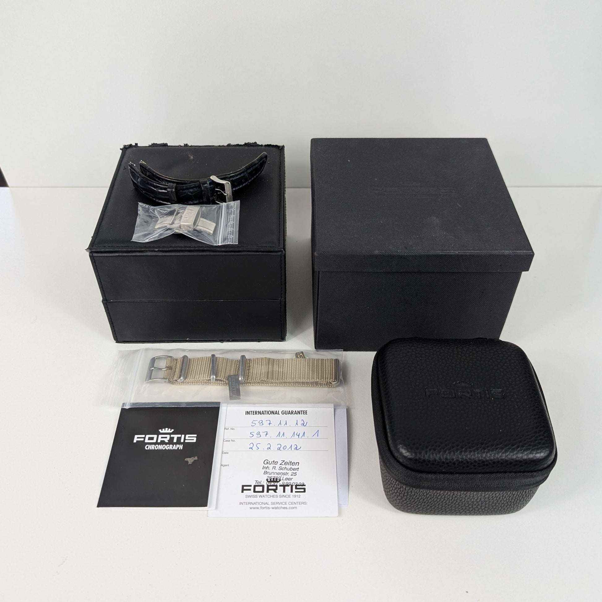 Fortis Flieger Limited 597.11.12  Serviced  | Box & Papers | 2012